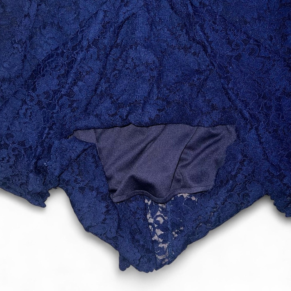 Atulewhi navy blue floral lace dress Women SIze M - Picture 3 of 5